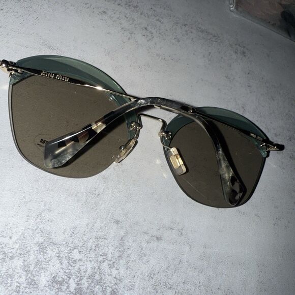 Miu Miu MU 53SS - VX09K1 Sunglasses Transparent Blue, 63mm - Picture 12 of 13